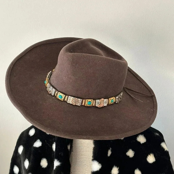 Bullhide Mens Vintage Style Wool Jewel Cowboy Hat Brown Size Small - Picture 1 of 14